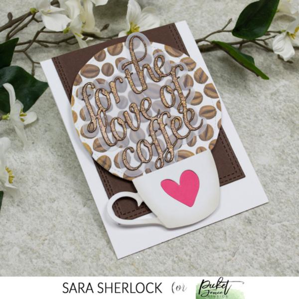 Picket Fence Studios - Layering Stencil - "The Best Bean in Town" - Schablone