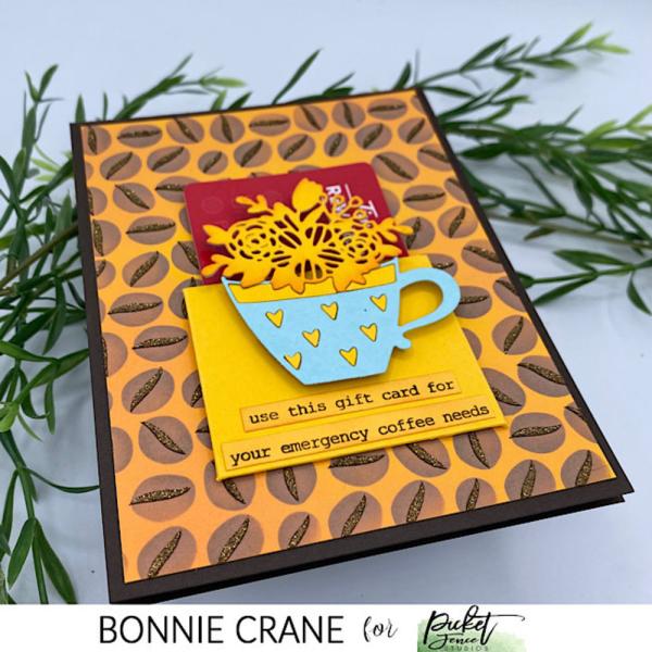 Picket Fence Studios - Layering Stencil - "The Best Bean in Town" - Schablone