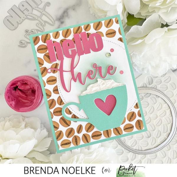 Picket Fence Studios - Layering Stencil - "The Best Bean in Town" - Schablone