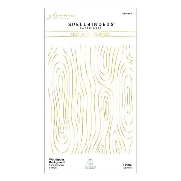Spellbinders Hot Foil Plate - "Woodgrain Background"