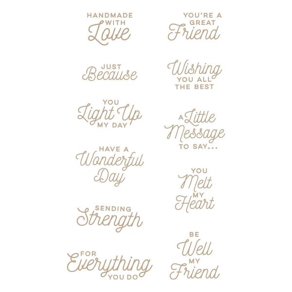 Spellbinders - Hot Foil Plate - "Sealed Glimmer Sentiments "