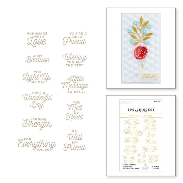 Spellbinders - Hot Foil Plate - "Sealed Glimmer Sentiments "