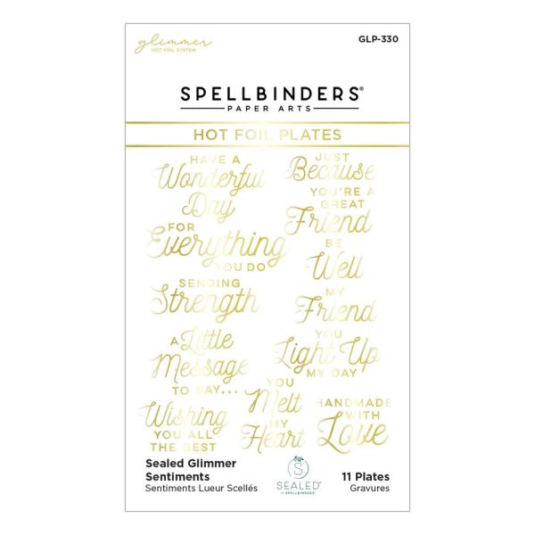 Spellbinders - Hot Foil Plate - "Sealed Glimmer Sentiments "