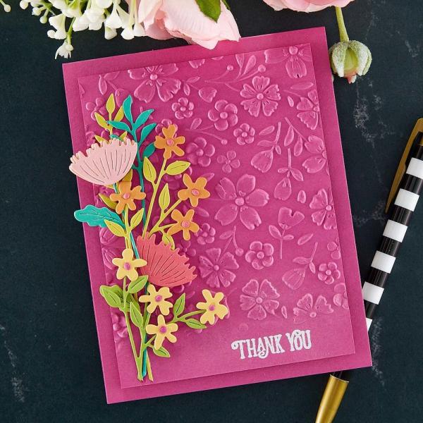Spellbinders - Embossingfolder - "Flower Frenzy 3D" - Prägefolder