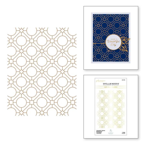 Spellbinders - Hot Foil Plate - "Geometric Optical Background"