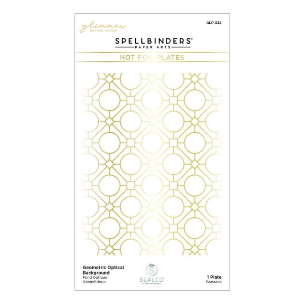 Spellbinders - Hot Foil Plate - "Geometric Optical Background"