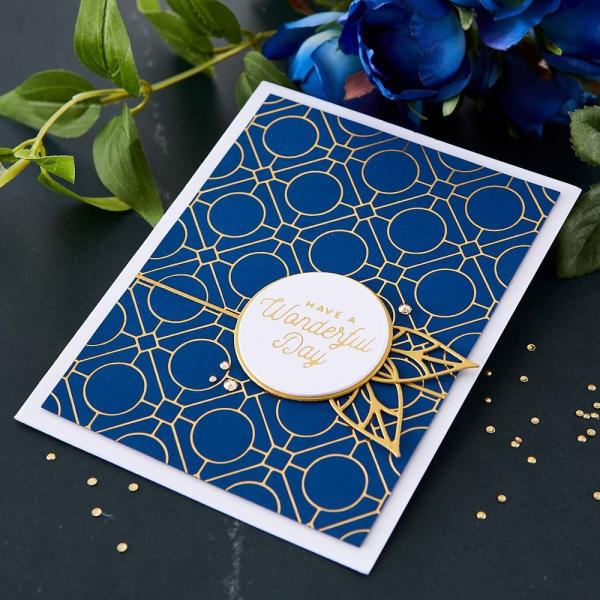 Spellbinders - Hot Foil Plate - "Geometric Optical Background"