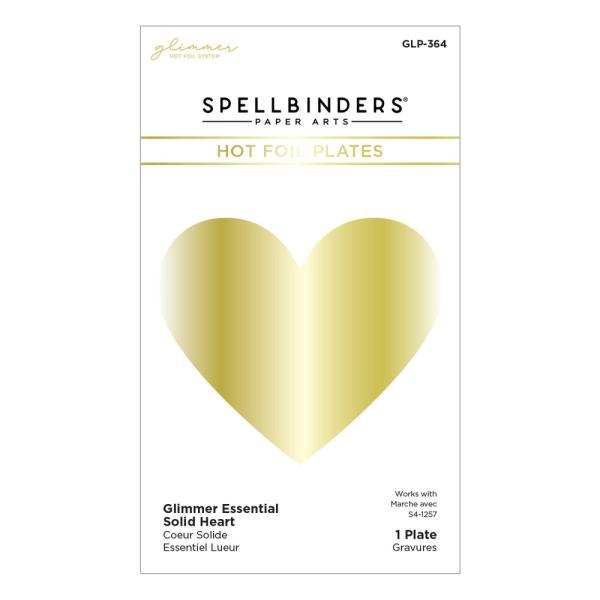Spellbinders - Hot Foil Plate - "Glimmer Essential Solid Heart"