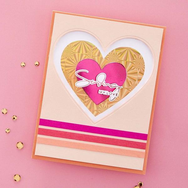 Spellbinders - Hot Foil Plate - "Glimmer Essential Solid Heart"