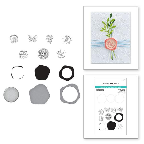 Spellbinders - Stamp & Dies - "Faux Wax Seals " - Stempel & Stanzset