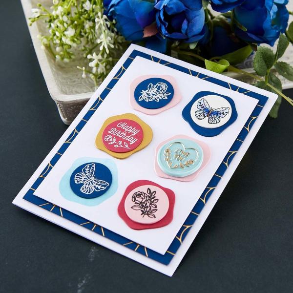 Spellbinders - Stamp & Dies - "Faux Wax Seals " - Stempel & Stanzset