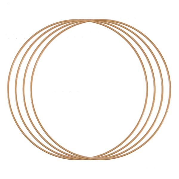 Vaessen Creative - Metallringe 30cm 3mm Antikes Gold 4 Stück
