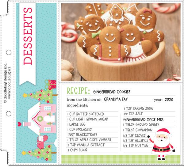 Doodlebug Design - Recipe Cards - "Candy Cane Lane" 