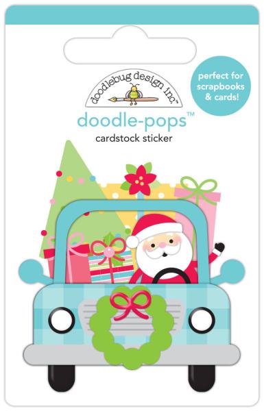 Doodlebug Design - "Here Comes Santa Claus" - Doodle-Pops - Sticker 