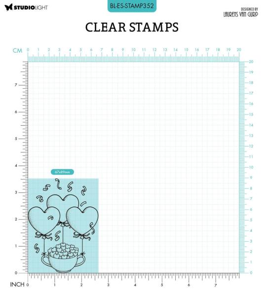 Studio Light - Clear Stamps - "Tea Hearts " - Stempel 