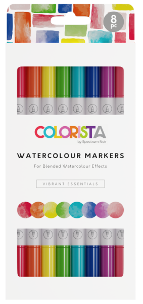 Spectrum Noir - Colorista Watercolour Marker - " Vibrant Essentials " - Aquarellstifte