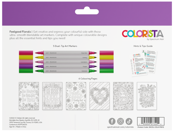 Spectrum Noir - Colouring Kit - " Feelgood Florals " - Alkoholmarker 