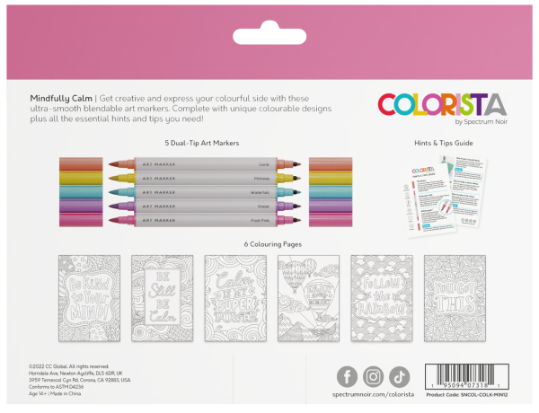 Spectrum Noir - Colouring Kit - " Mindfully Calm " - Alkoholmarker 