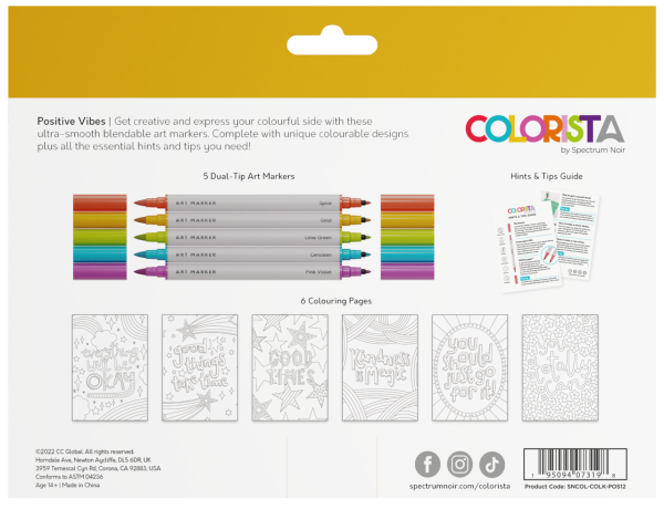 Spectrum Noir - Colouring Kit - " Positive Vibes " - Alkoholmarker 