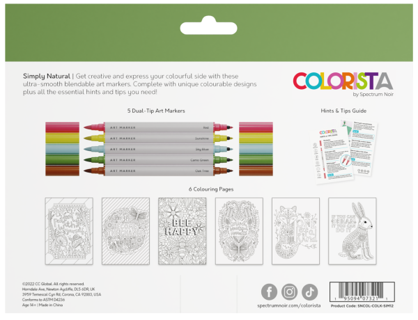 Spectrum Noir - Colouring Kit - " Simply Natural " - Alkoholmarker 