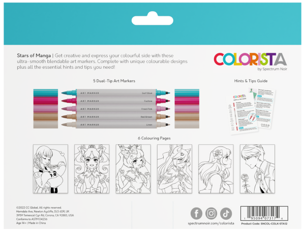 Spectrum Noir - Colouring Kit - " Stars of Manga  " - Alkoholmarker 