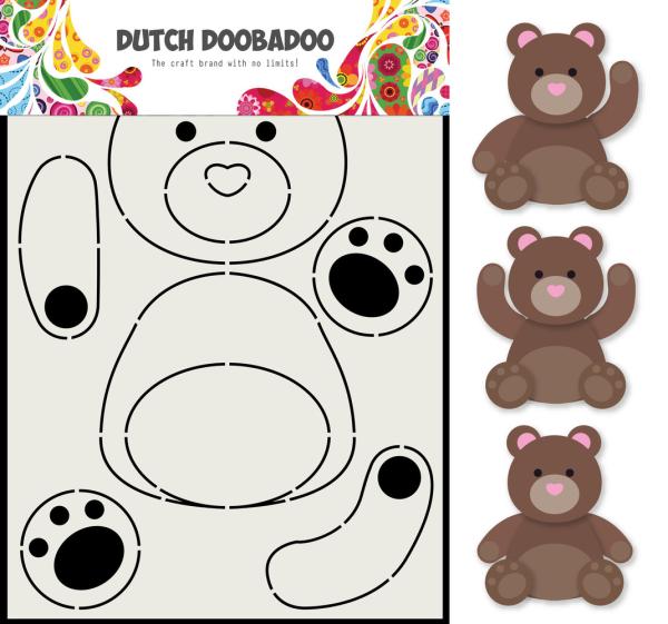 Dutch Doobadoo - Stencil - Dutch Card Art Build Up - " Bear Hunt " - Stencil A5 - Schablone