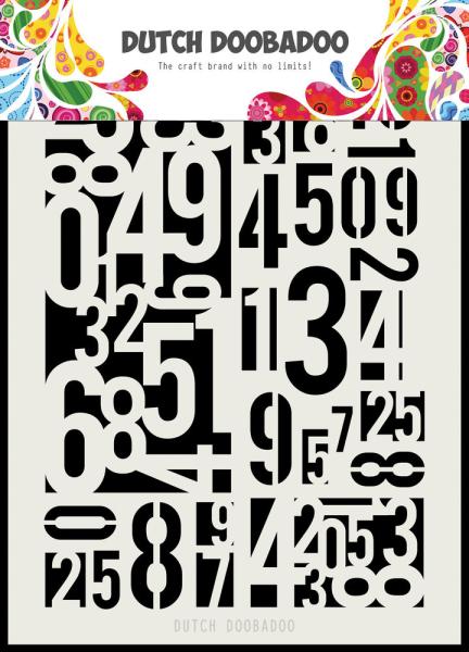 Dutch Doobadoo - Stencil - Dutch Mask Art - " Numbers " - Stencil A5 - Schablone