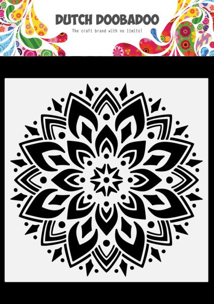 Dutch Doobadoo - Stencil - Dutch Mask Art - " Doodle Mandala " - 6x6 Inch - Schablone