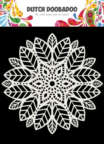 Dutch Doobadoo - Stencil - Dutch Mask Art - " Mandala Leaves " - 6x6 Inch - Schablone