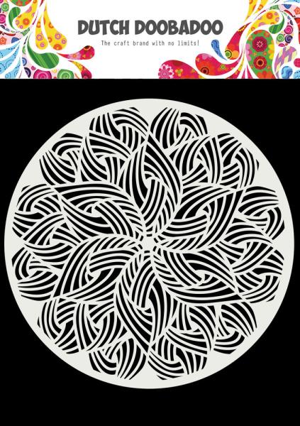 Dutch Doobadoo - Stencil - Dutch Mask Art - " Mandala Round 1 " - 6x6 Inch - Schablone