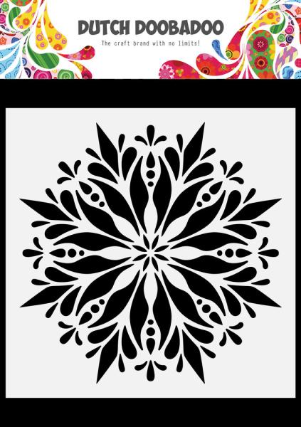 Dutch Doobadoo - Stencil - Dutch Mask Art - " Mandala Square 1 " - 6x6 Inch - Schablone