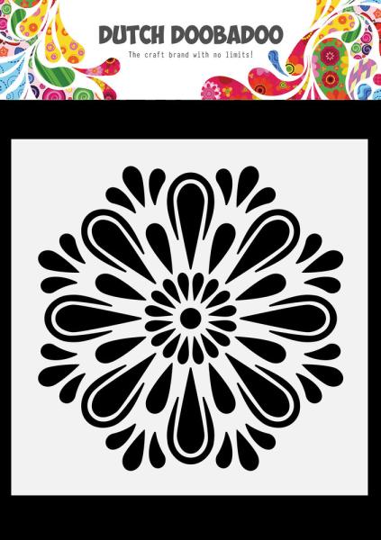 Dutch Doobadoo - Stencil - Dutch Mask Art - " Mandala Square 2 " - 6x6 Inch - Schablone