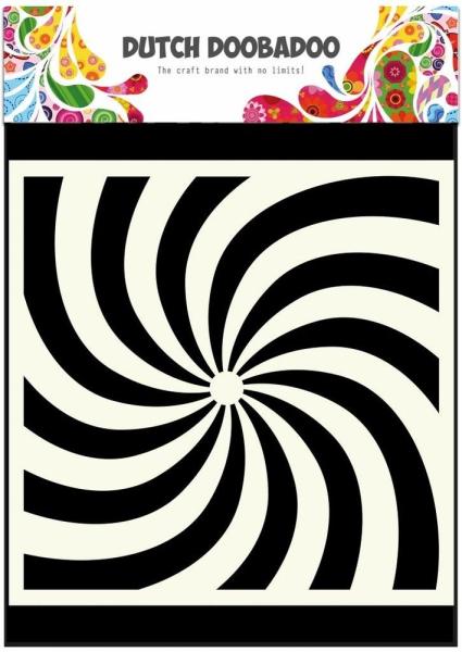 Dutch Doobadoo - Stencil - Dutch Mask Art - " Spiral " - 6x6 Inch - Schablone