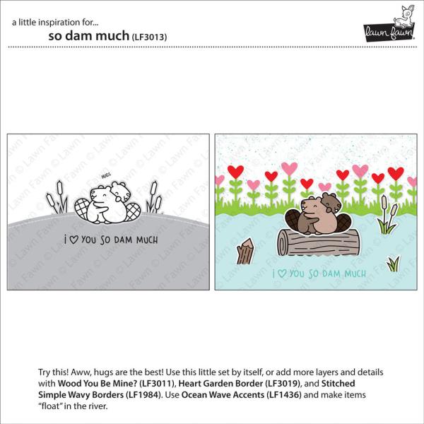 Lawn Fawn Stempelset "So Dam Much" Clear Stamp