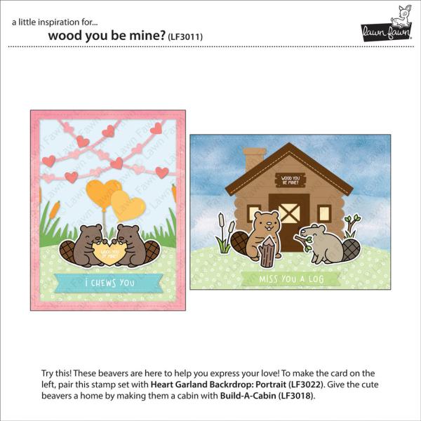 Lawn Fawn Stempelset "Wood You Be Mine?" Clear Stamp