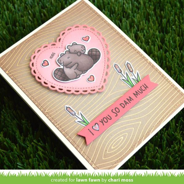 Lawn Fawn Hot Foil Plate - " Woodgrain " - Heißfolienplatte