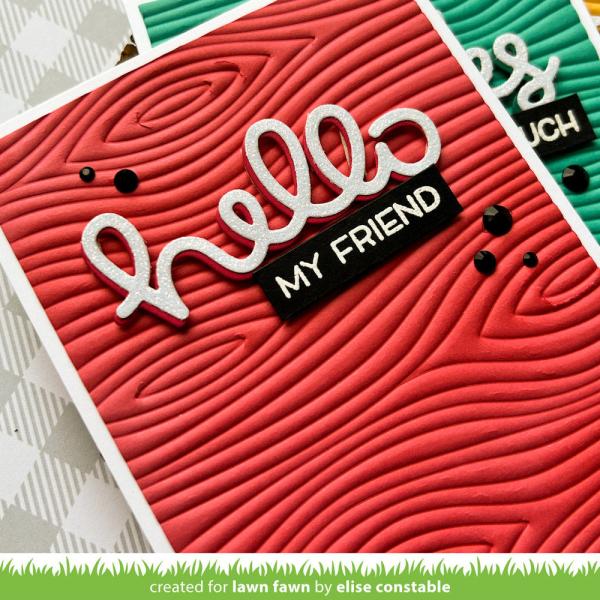 Lawn Fawn Hot Foil Plate - " Woodgrain " - Heißfolienplatte