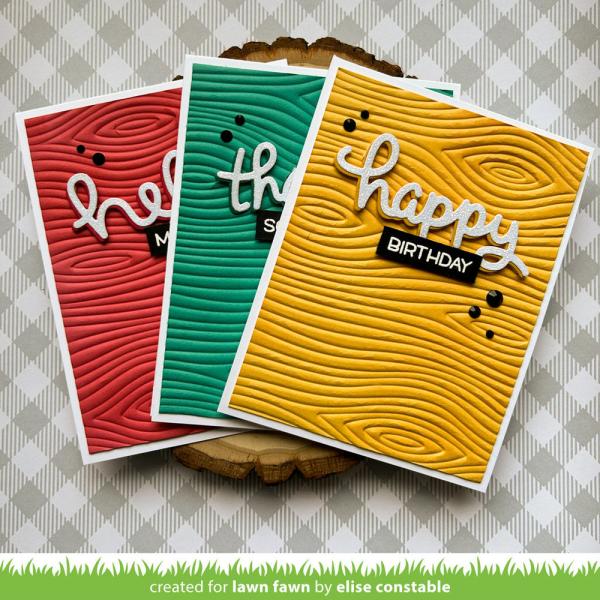 Lawn Fawn Hot Foil Plate - " Woodgrain " - Heißfolienplatte