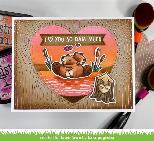 Lawn Fawn Hot Foil Plate - " Woodgrain " - Heißfolienplatte