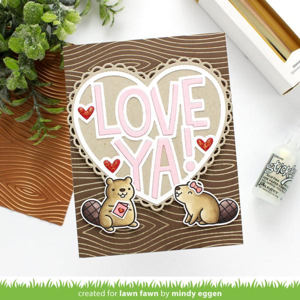 Lawn Fawn Hot Foil Plate - " Woodgrain " - Heißfolienplatte