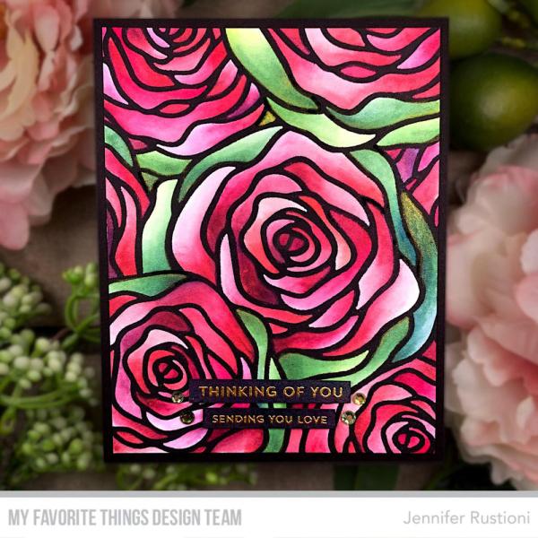 My Favorite Things - Stencil - "Roses All Around" Schablone - 6x6"