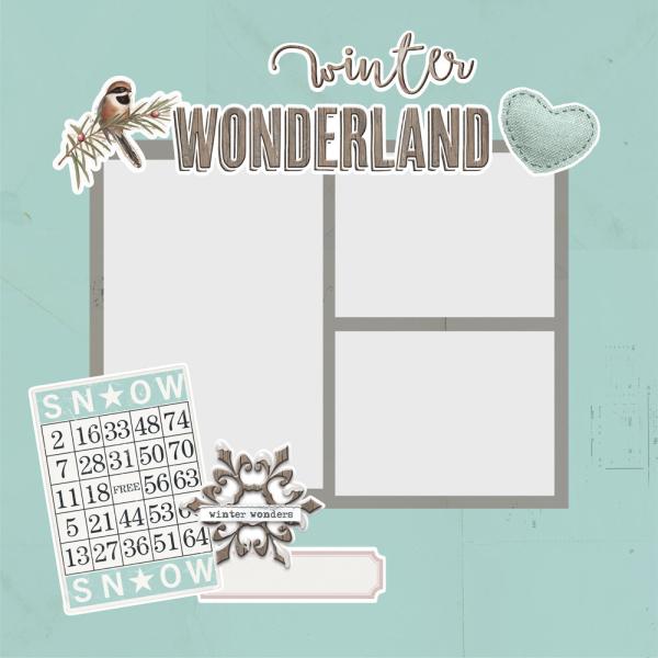 Simple Stories - Die Cuts Cardstock - "Vintage Winter Woods " - Stanzteile