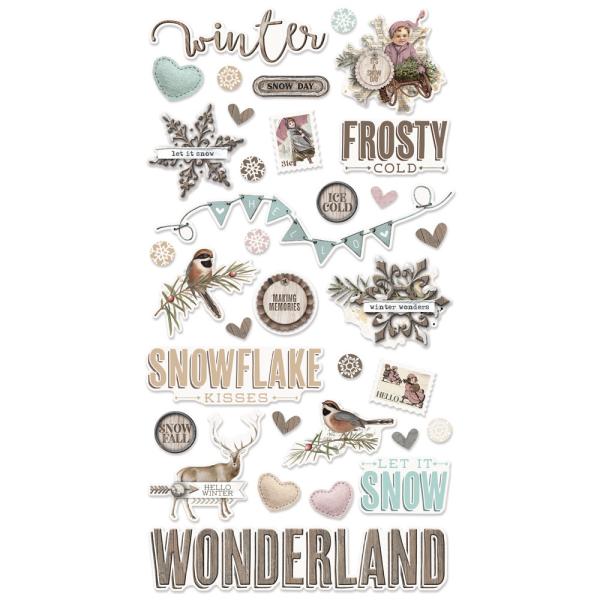 Simple Stories - Simple Vintage Winter Woods - Chipboard Sticker 