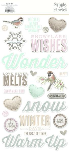 Simple Stories - Simple Vintage Winter Woods  - Foam Stickers 