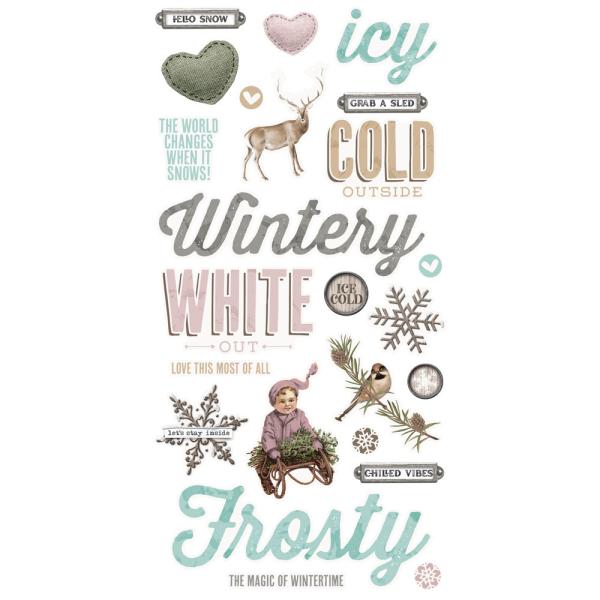 Simple Stories - Simple Vintage Winter Woods  - Foam Stickers 