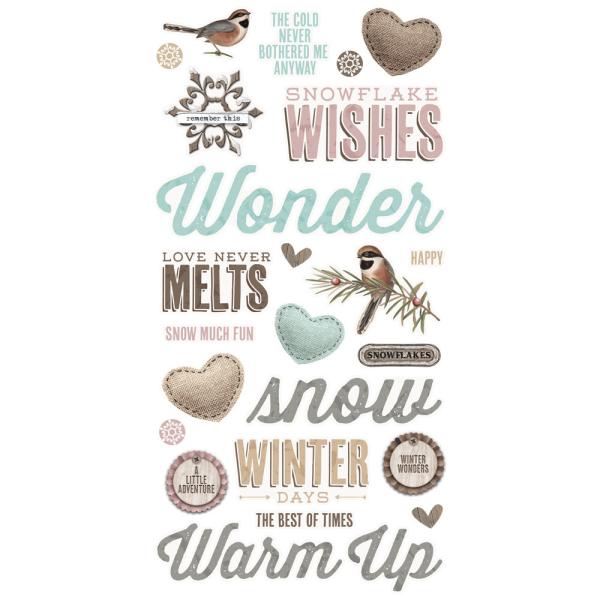 Simple Stories - Simple Vintage Winter Woods  - Foam Stickers 