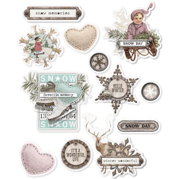 Simple Stories - Simple Vintage Winter Woods  - Layered Stickers 