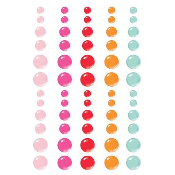Simple Stories - Enamel Dots - Heart Eyes  - Klebepunkte