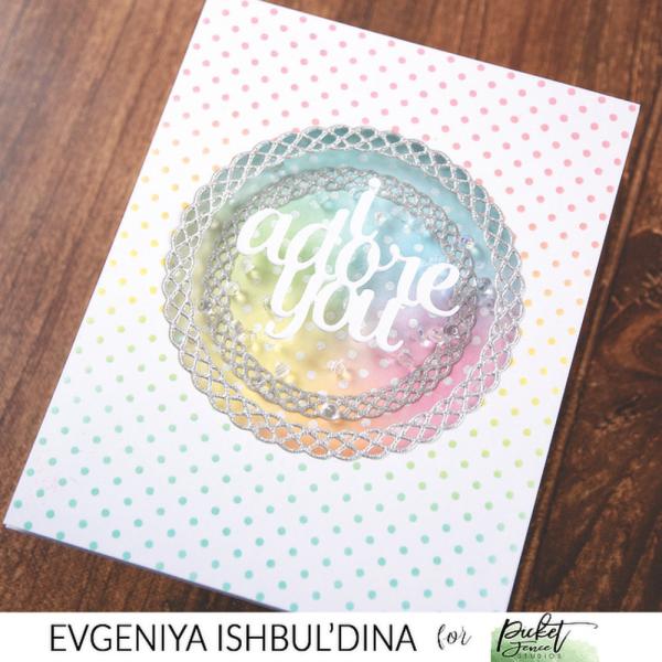 Picket Fence Studios - Stencil - " A Whole Lot of Polka Dots" - Schablone