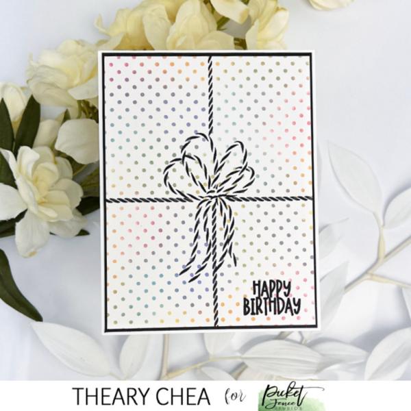 Picket Fence Studios - Stencil - " A Whole Lot of Polka Dots" - Schablone